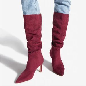 Robin Ruched Pointed-Toe Boot